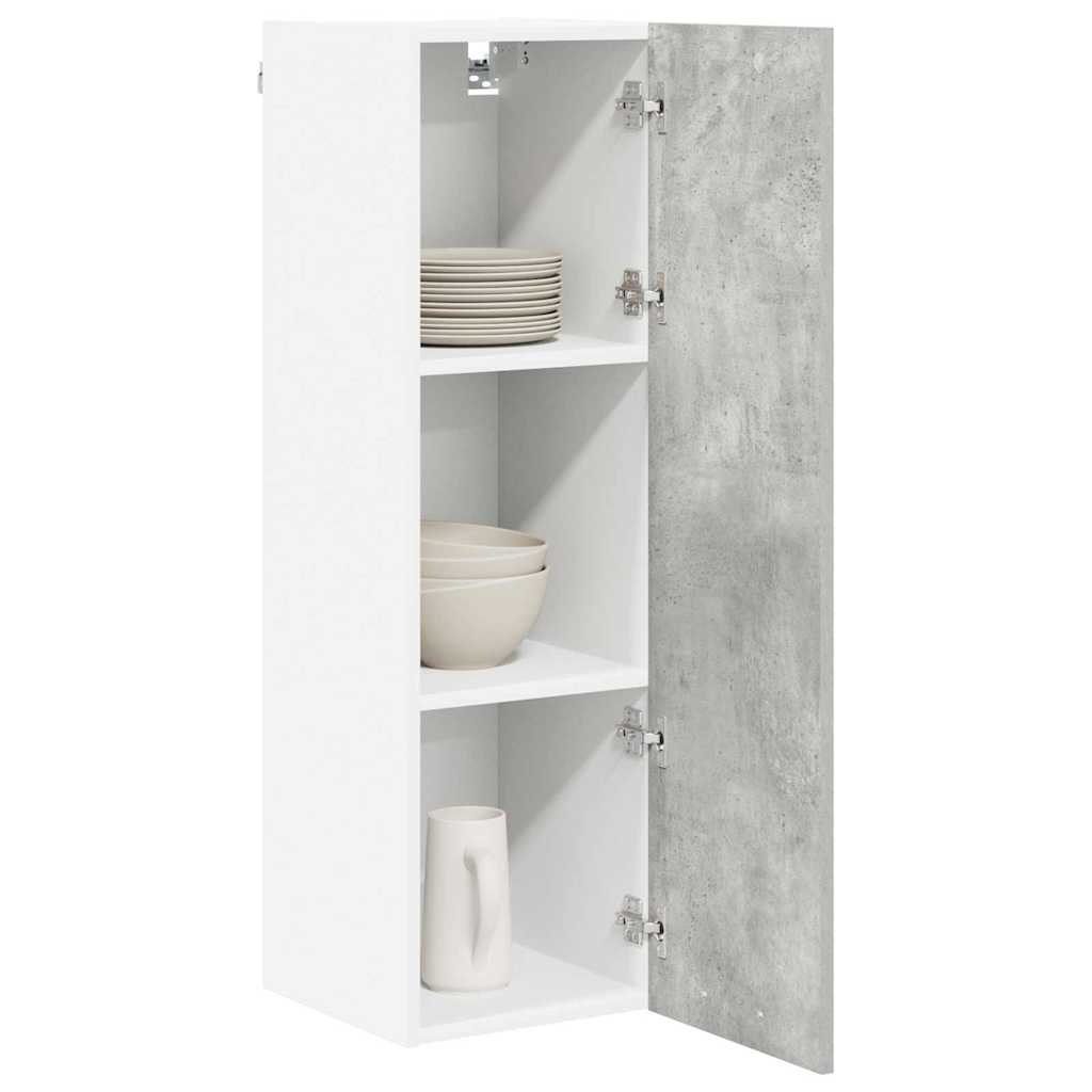 Hängeschrank mit Tür Beton Grau 30 x 31 x 100 cm Holzwerkstoff