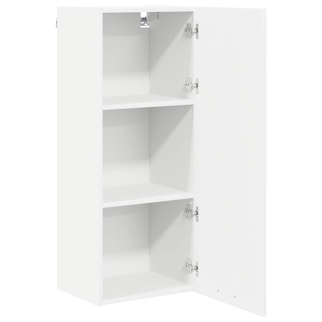 Hängeschrank mit Speicher Weiß 40 x 31 x 100 cm Holzwerkstoff