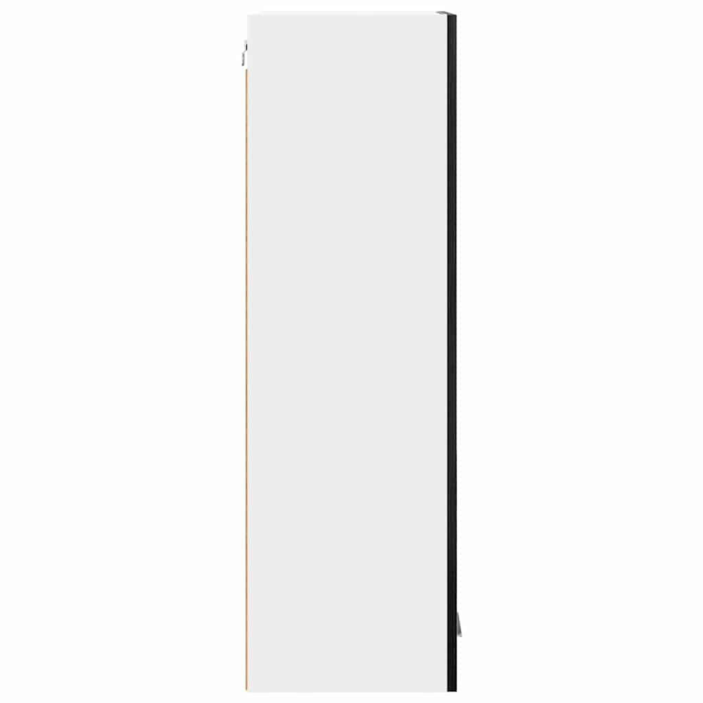 Hängeschrank mit Speicher Schwarz Eichen-Optik 40 x 31 x 100 cm