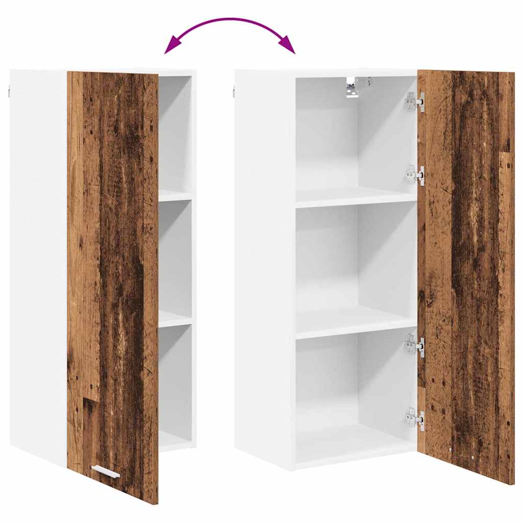 Hängeschrank mit Tür Altholz 40 x 31 x 100 cm Holzwerkstoff