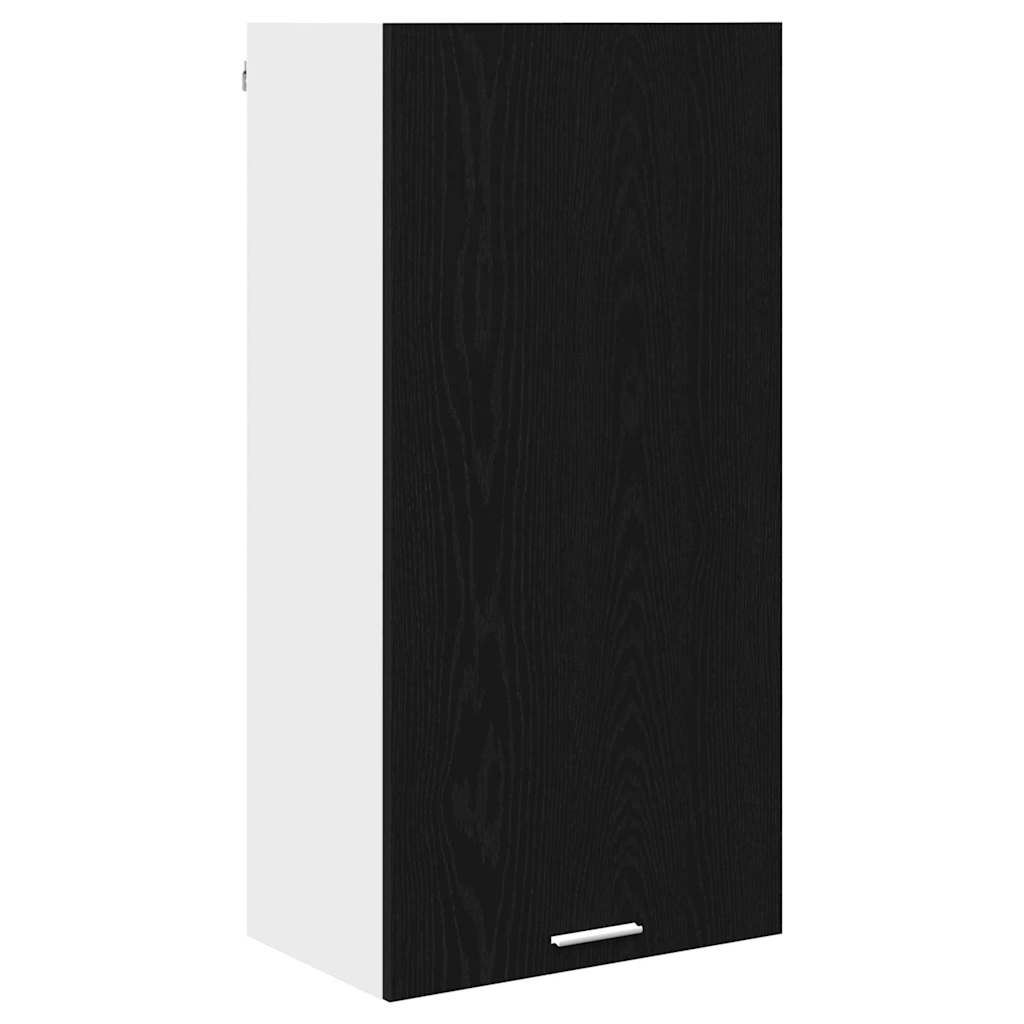 Hängeschrank mit Tür Schwarze Eiche und Weiß 50 x 31 x 100 cm