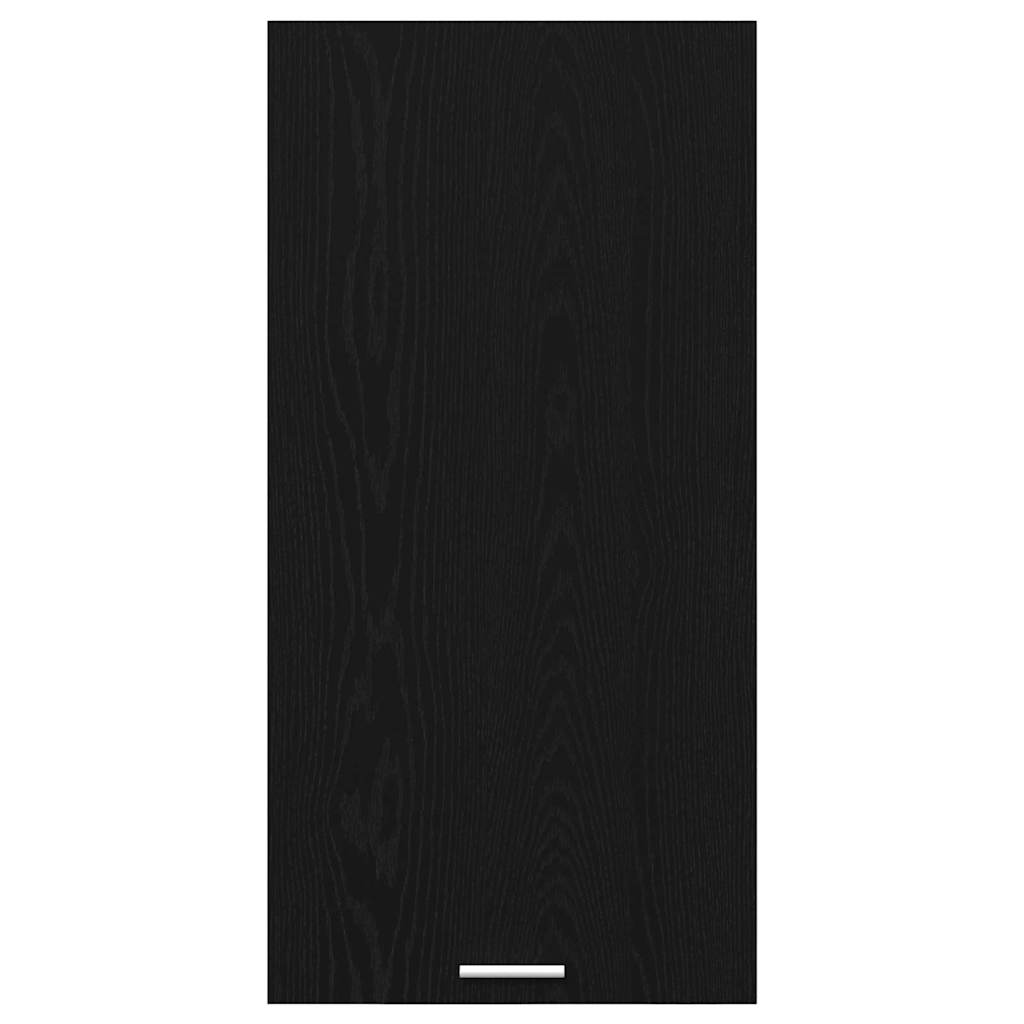 Hängeschrank mit Tür Schwarze Eiche und Weiß 50 x 31 x 100 cm