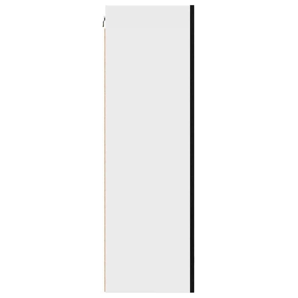 Hängeschrank mit Tür Schwarze Eiche und Weiß 50 x 31 x 100 cm