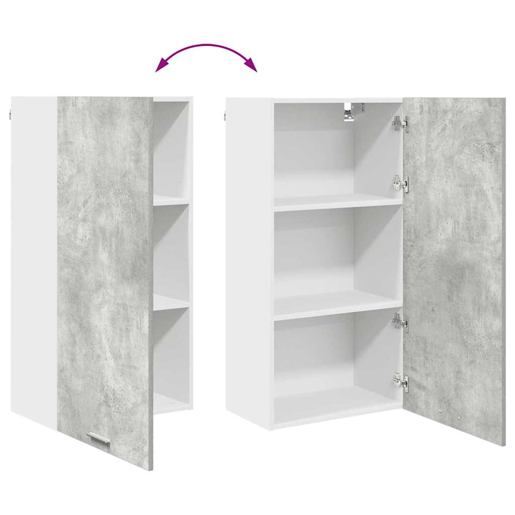 Hängeschrank Betongrau und Weiß 50 x 31 x 100 cm Holzwerkstoff