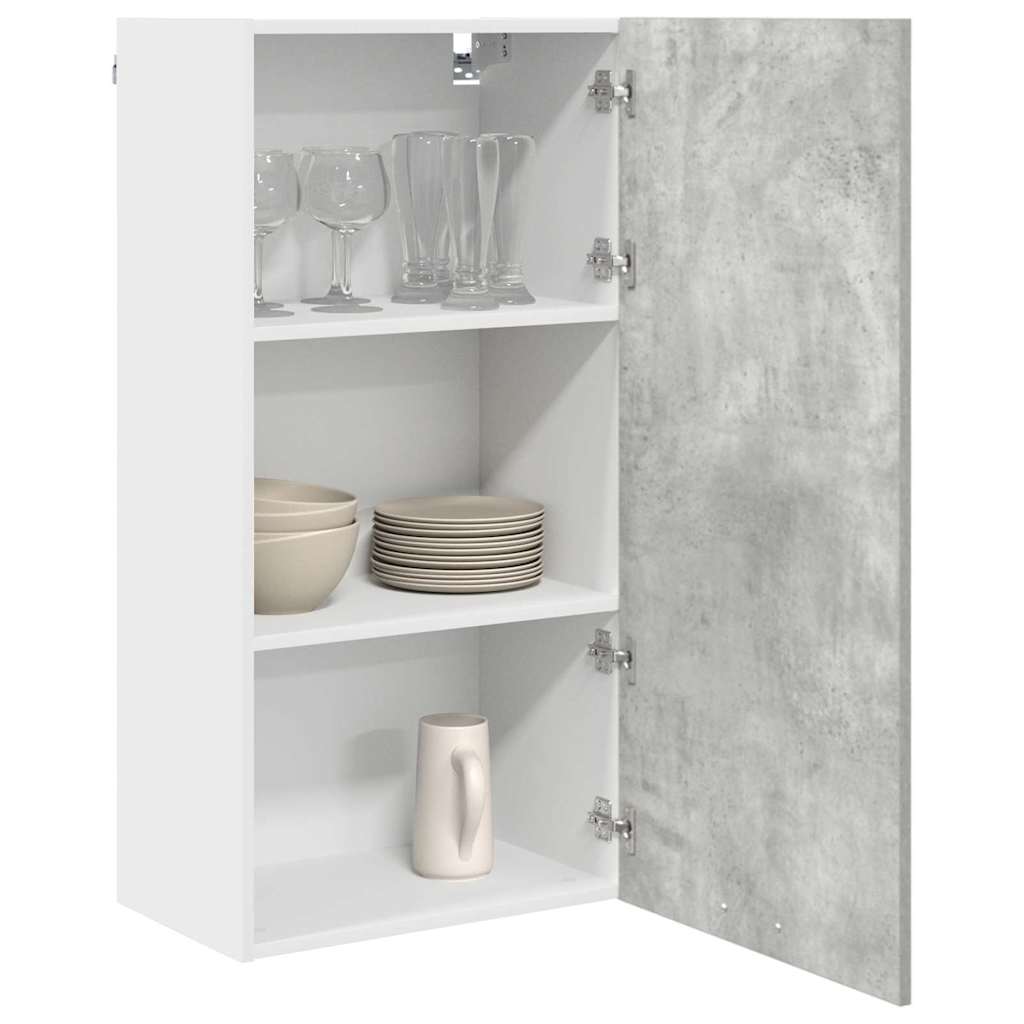 Hängeschrank Betongrau und Weiß 50 x 31 x 100 cm Holzwerkstoff