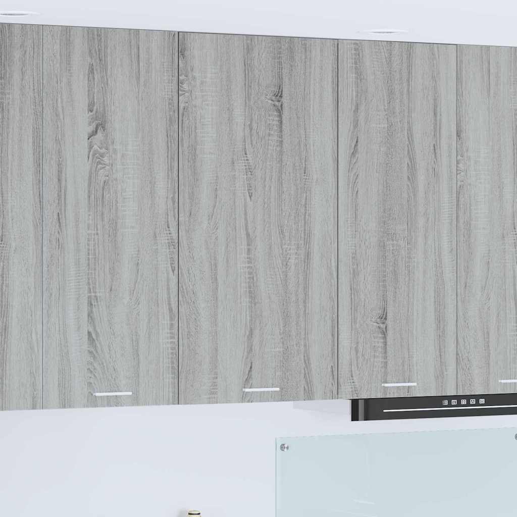 Hängeschrank mit Speicher Grau Sonoma und Weiß 50 x 31 x 100 cm