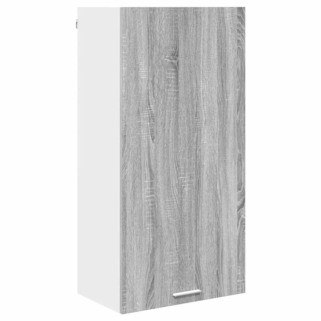 Hängeschrank mit Speicher Grau Sonoma und Weiß 50 x 31 x 100 cm