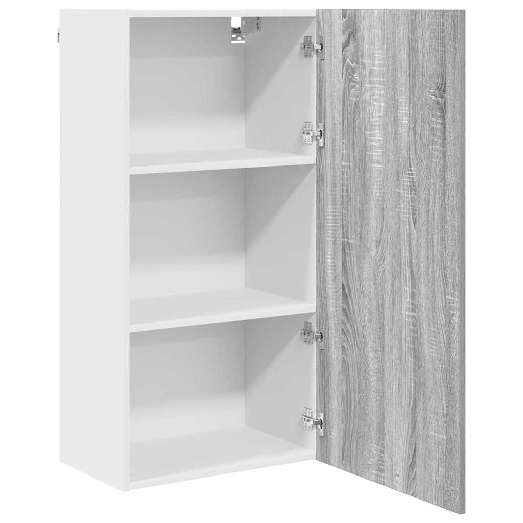 Hängeschrank mit Speicher Grau Sonoma und Weiß 50 x 31 x 100 cm