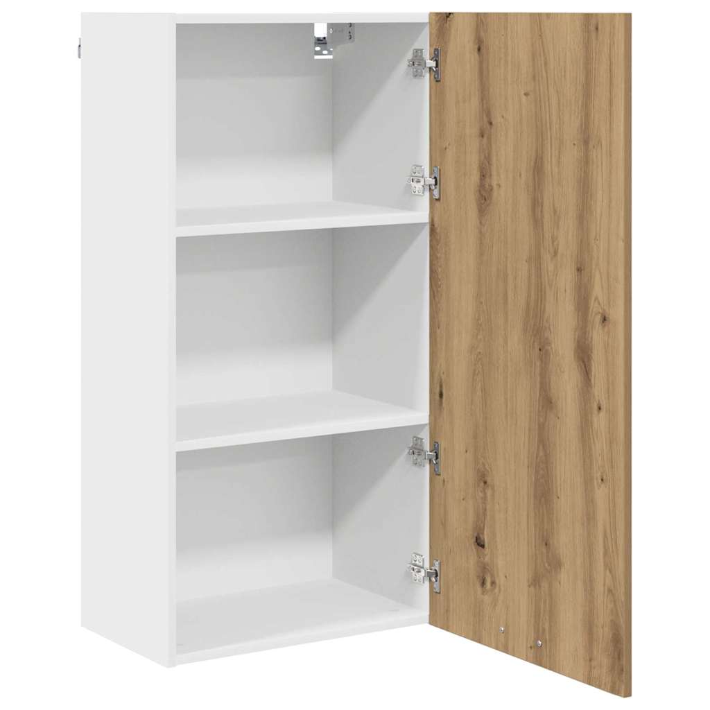 Hängeschrank mit Tür Artisan-Eiche und Weiß 50 x 31 x 100 cm