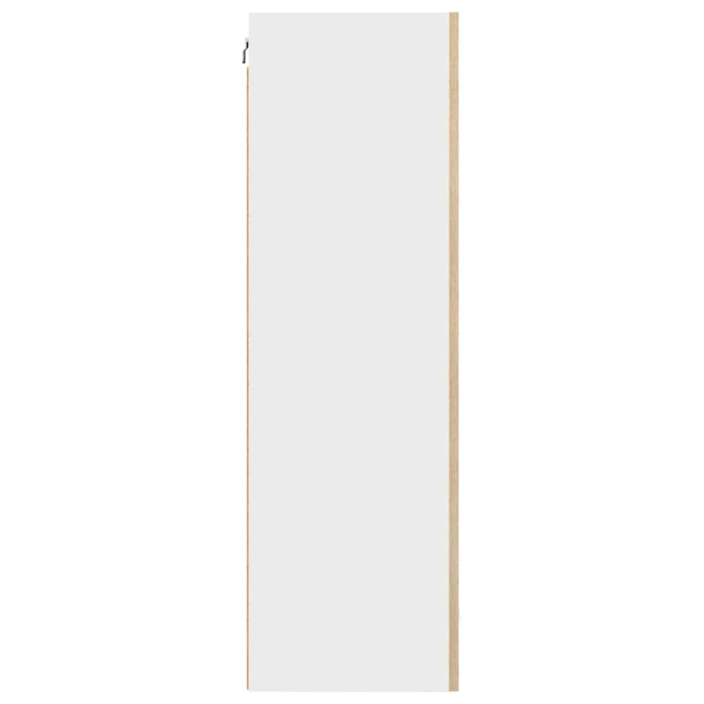 Hängeschrank mit Tür Artisan-Eiche und Weiß 50 x 31 x 100 cm