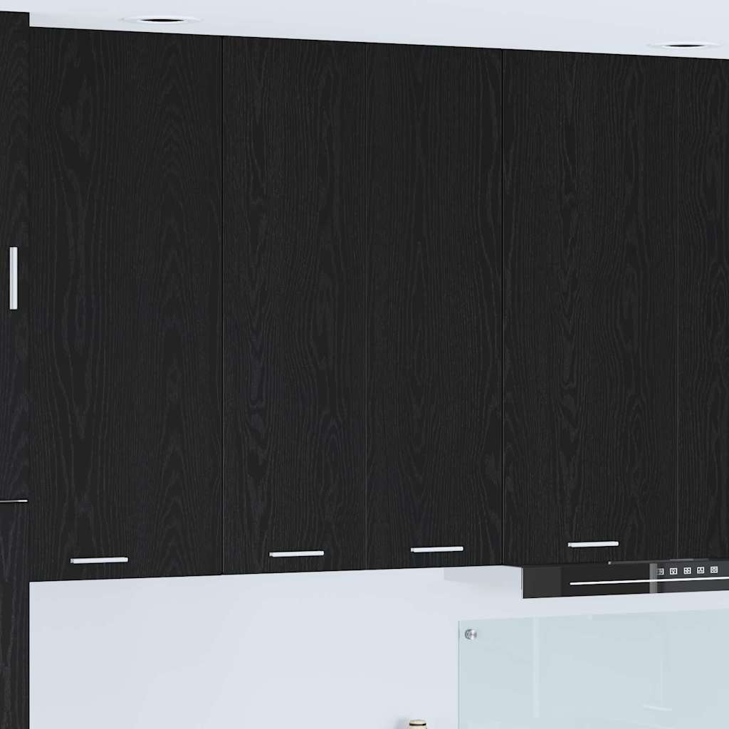 Hängeschrank mit Speicher Schwarz Eichen-Optik 60 x 31 x 100 cm