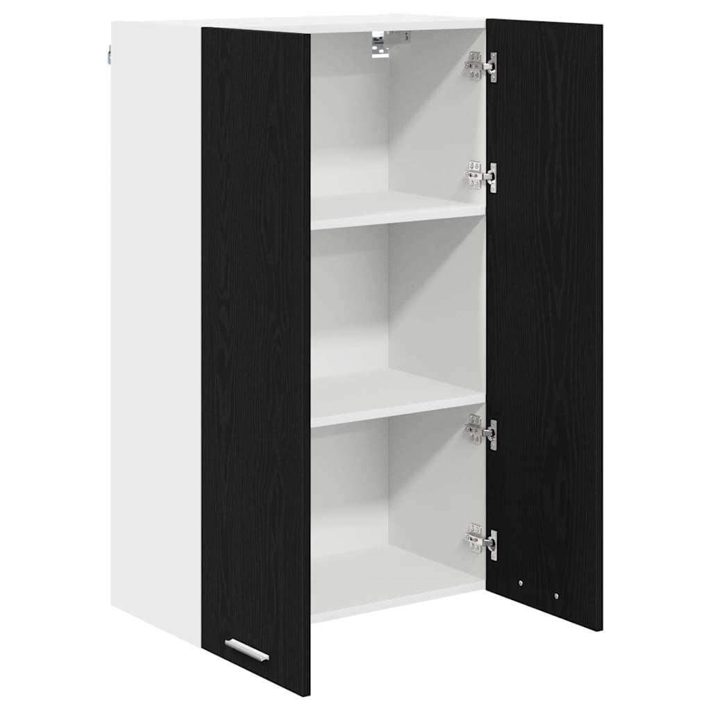 Hängeschrank mit Speicher Schwarz Eichen-Optik 60 x 31 x 100 cm
