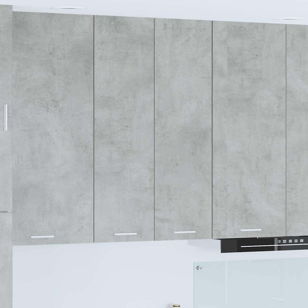 Hängeschrank mit Tür Beton Grau 60 x 31 x 100 cm Holzwerkstoff