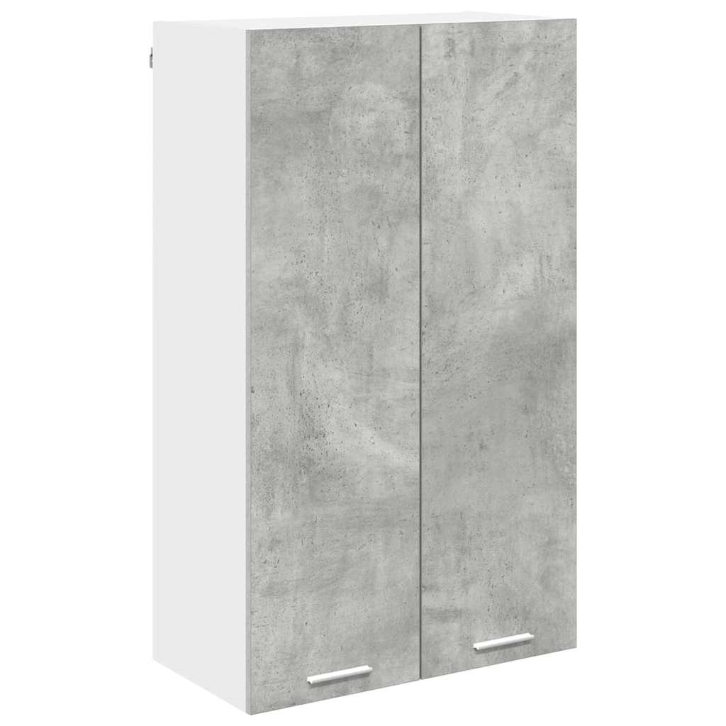 Hängeschrank mit Tür Beton Grau 60 x 31 x 100 cm Holzwerkstoff