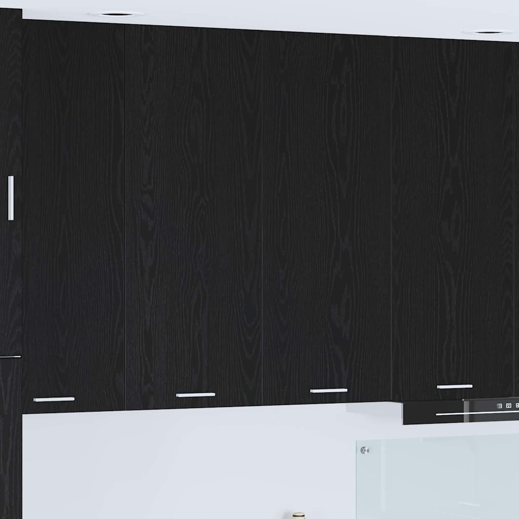 Hängeschrank mit Speicher Schwarz Eichen-Optik 80 x 31 x 100 cm