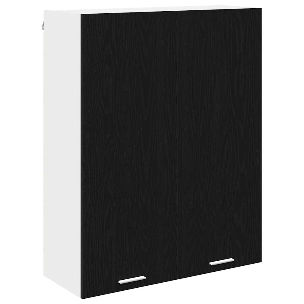 Hängeschrank mit Speicher Schwarz Eichen-Optik 80 x 31 x 100 cm
