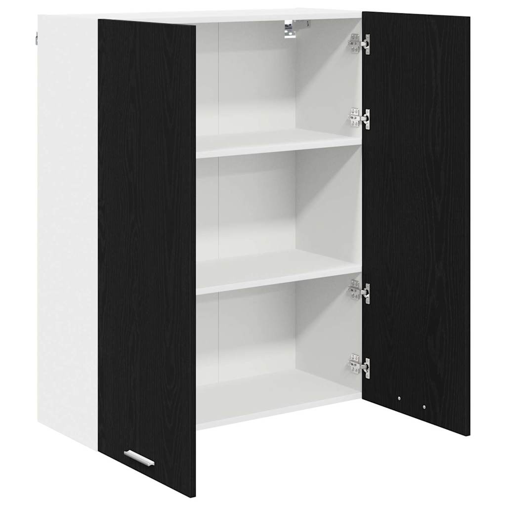 Hängeschrank mit Speicher Schwarz Eichen-Optik 80 x 31 x 100 cm