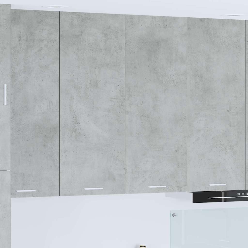 Hängeschrank mit Tür Beton Grau 80 x 31 x 100 cm Holzwerkstoff
