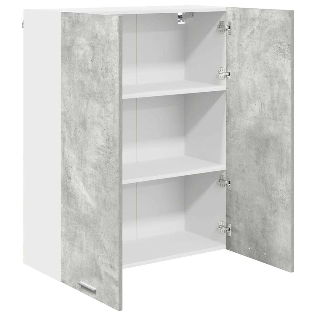 Hängeschrank mit Tür Beton Grau 80 x 31 x 100 cm Holzwerkstoff