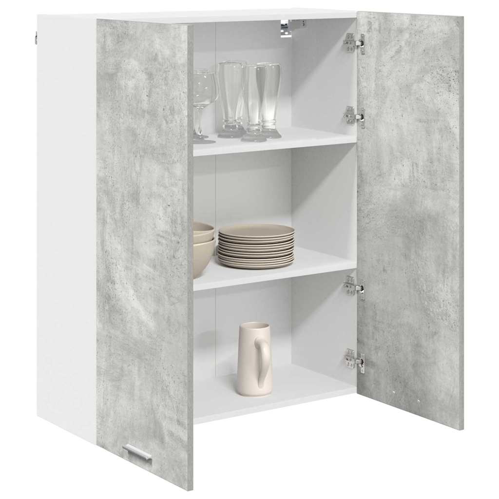 Hängeschrank mit Tür Beton Grau 80 x 31 x 100 cm Holzwerkstoff