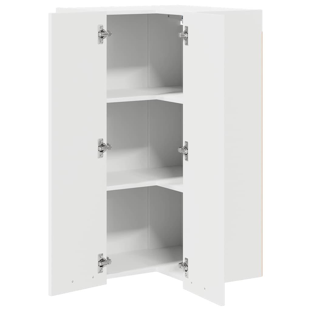 Hängeschrank mit Speicher Weiß 57 x 57 x 100 cm Holzwerkstoff