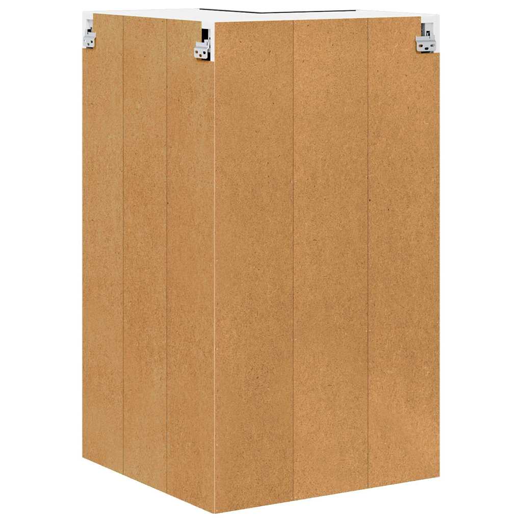 Hängeschrank mit Tür Schwarze Eiche und Weiß 57 x 57 x 100 cm