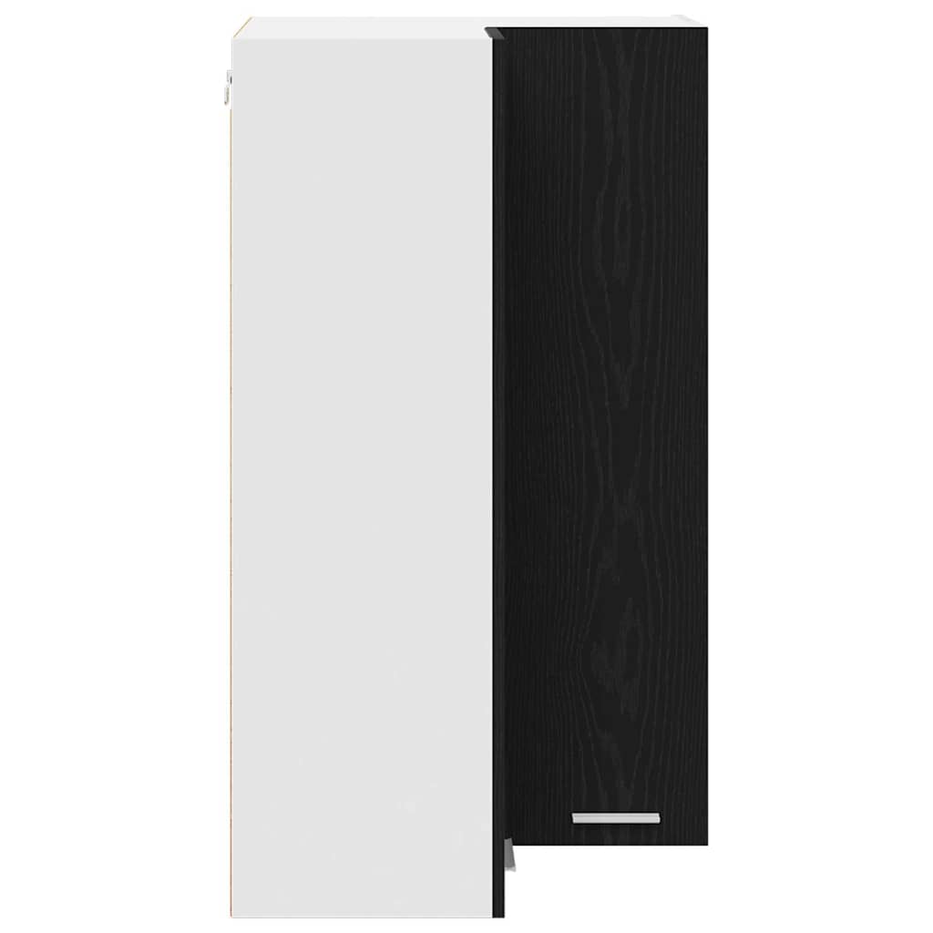 Hängeschrank mit Tür Schwarze Eiche und Weiß 57 x 57 x 100 cm