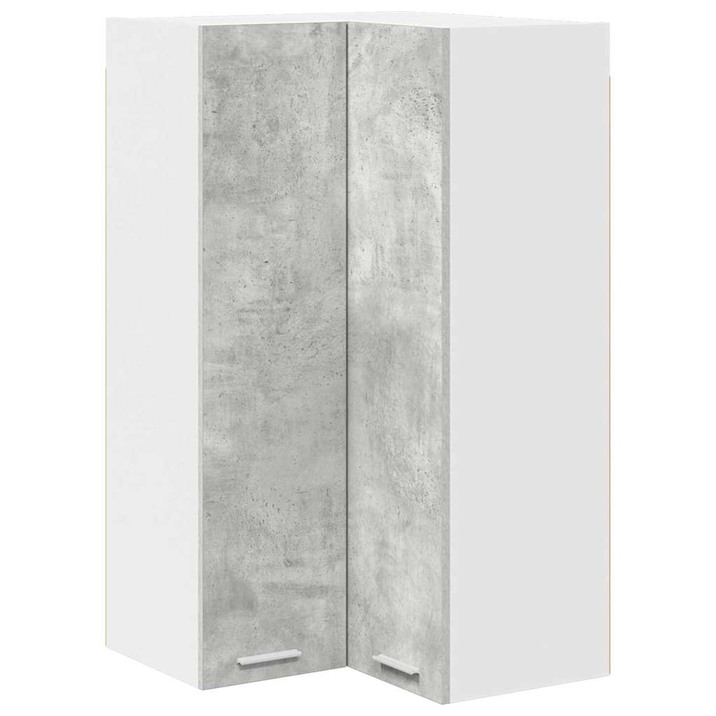 Hängeschrank Betongrau und Weiß 57 x 57 x 100 cm Holzwerkstoff