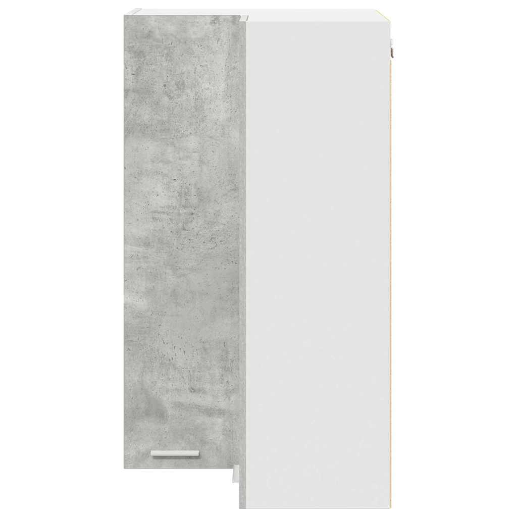 Hängeschrank Betongrau und Weiß 57 x 57 x 100 cm Holzwerkstoff