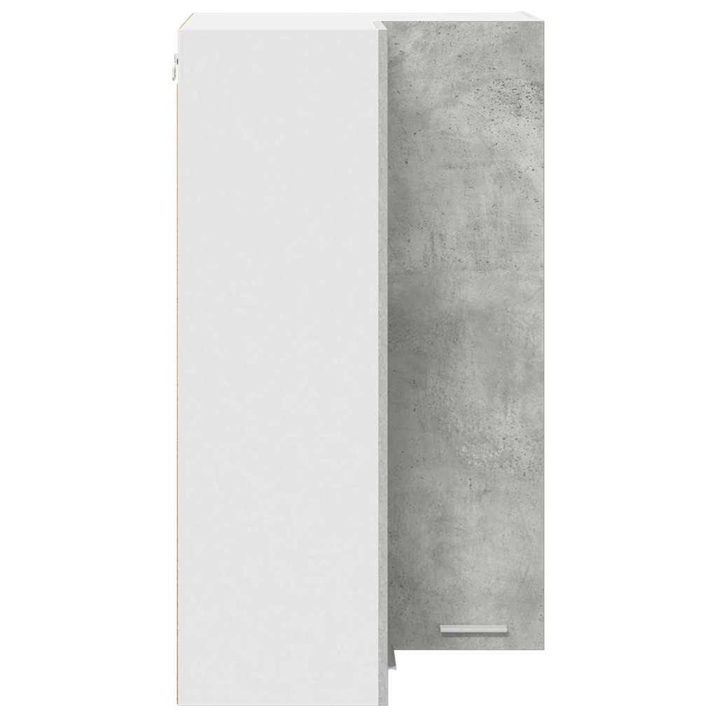 Hängeschrank Betongrau und Weiß 57 x 57 x 100 cm Holzwerkstoff