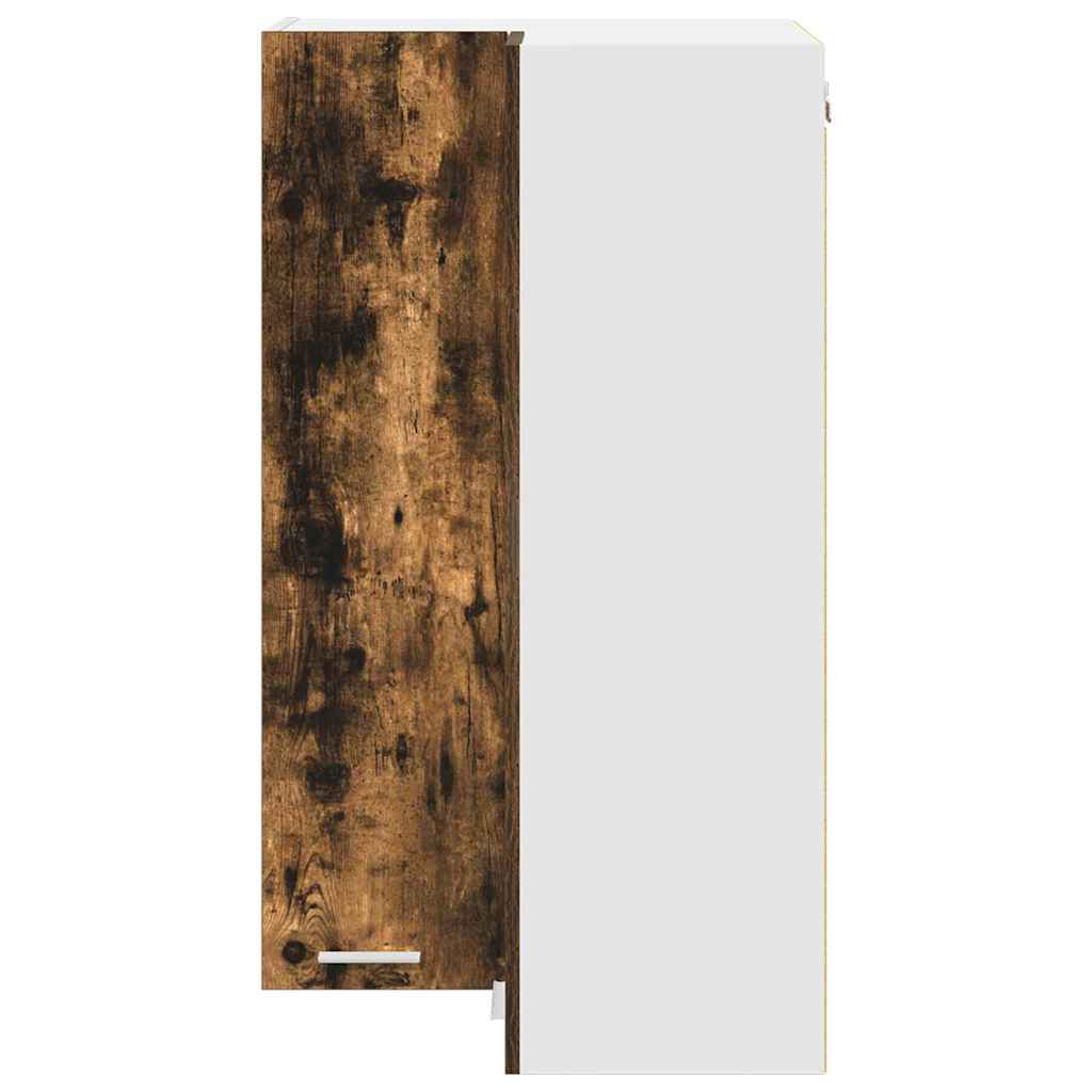 Hängeschrank Geräucherte Eiche und Weiß 57 x 57 x 100 cm