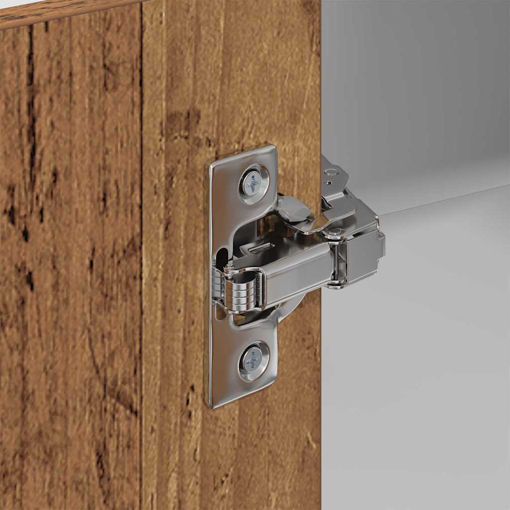 Hängeschrank Altes Holz und Weiß 57 x 57 x 100 cm Holzwerkstoff