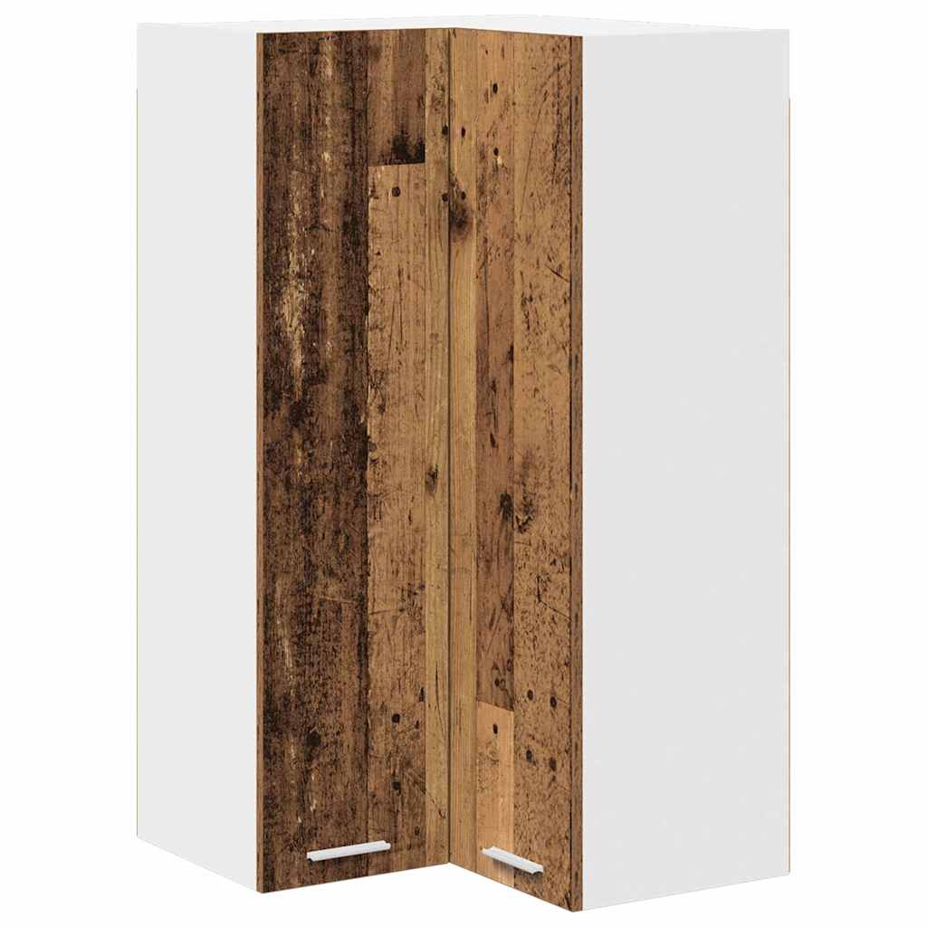 Hängeschrank Altes Holz und Weiß 57 x 57 x 100 cm Holzwerkstoff