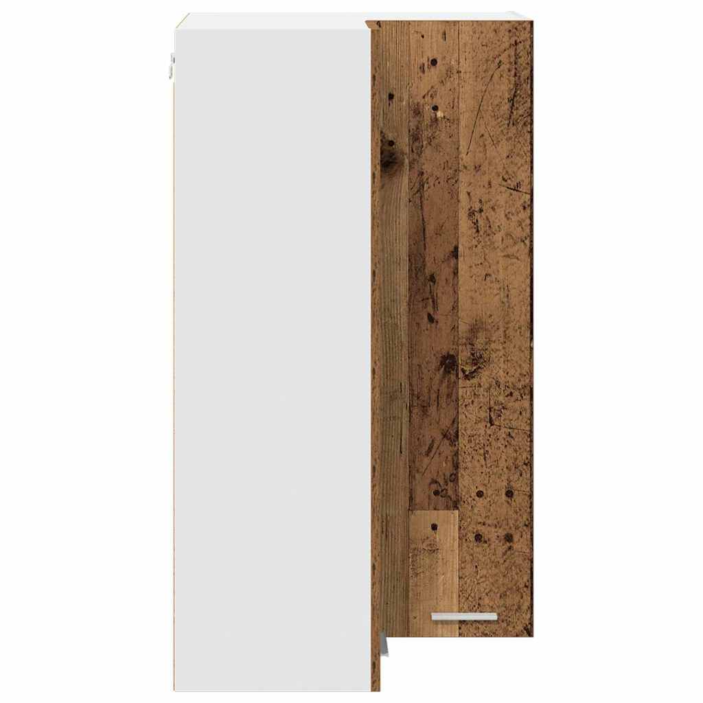 Hängeschrank Altes Holz und Weiß 57 x 57 x 100 cm Holzwerkstoff