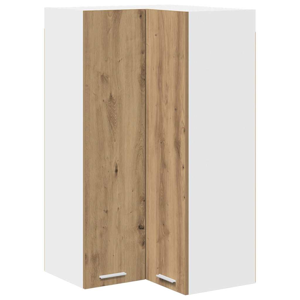 Hängeschrank mit Tür Artisan-Eiche und Weiß 57 x 57 x 100 cm