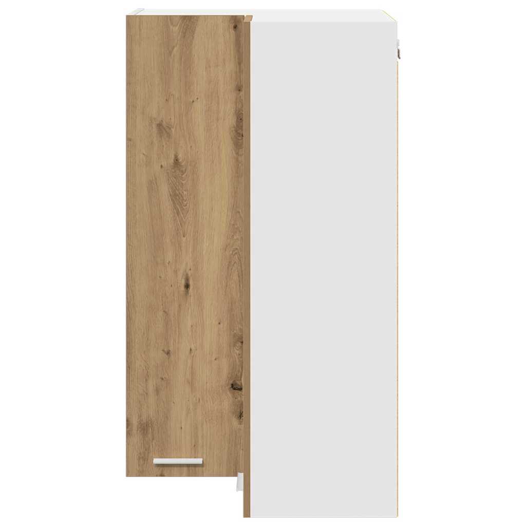 Hängeschrank mit Tür Artisan-Eiche und Weiß 57 x 57 x 100 cm