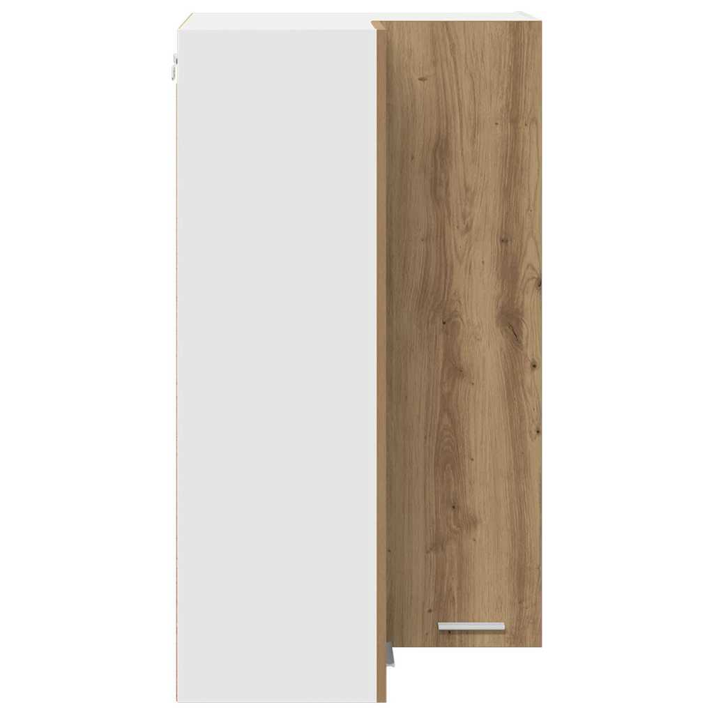 Hängeschrank mit Tür Artisan-Eiche und Weiß 57 x 57 x 100 cm