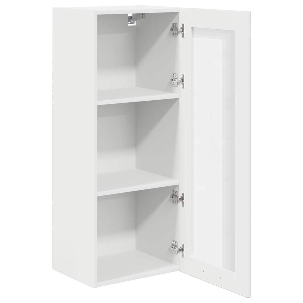 Hängeschrank mit Speicher Weiß 40 x 31 x 100 cm Holzwerkstoff