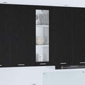 Hängeschrank mit Speicher Schwarz Eichen-Optik 40 x 31 x 100 cm