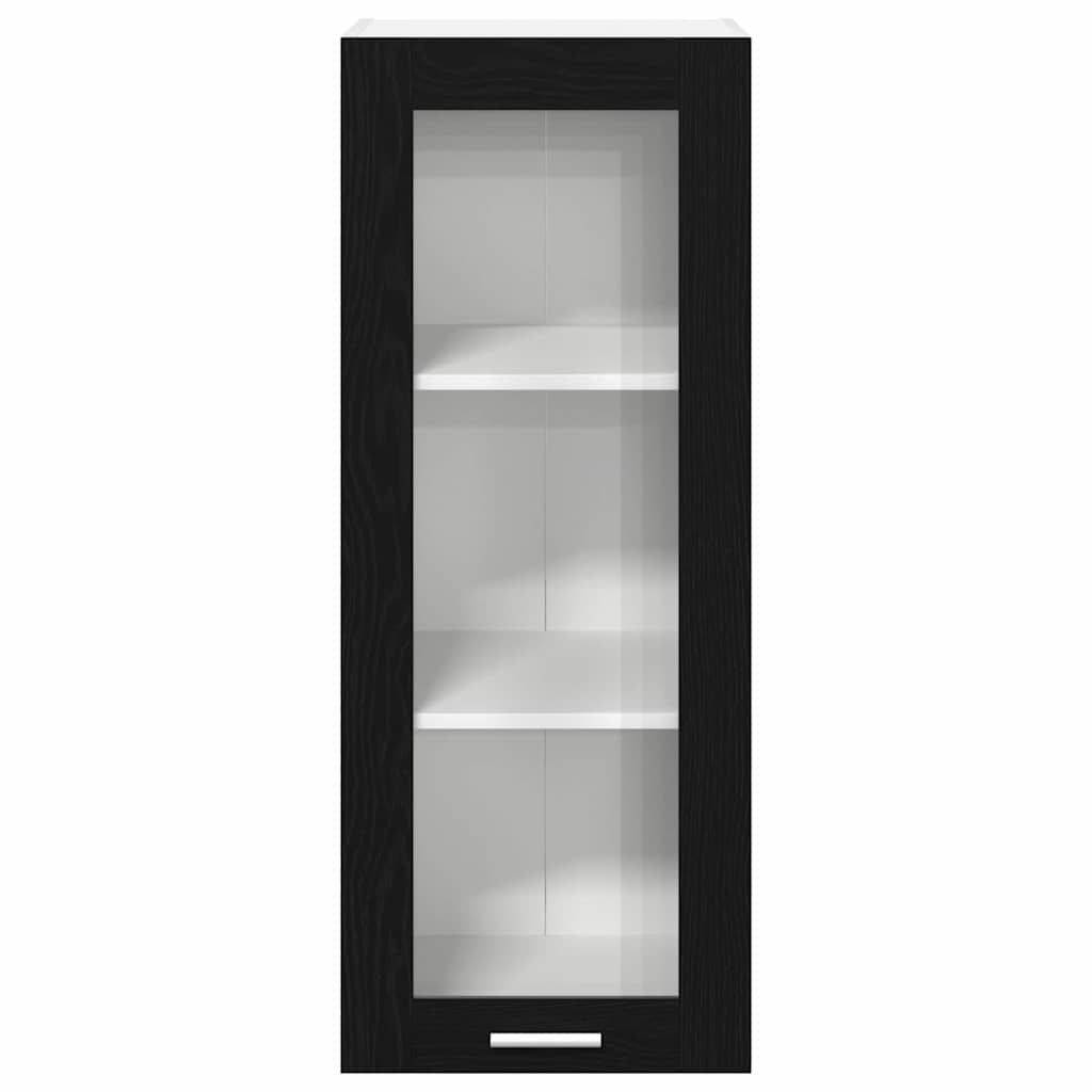 Hängeschrank mit Speicher Schwarz Eichen-Optik 40 x 31 x 100 cm
