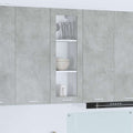 Hängeschrank mit Tür Beton Grau 40 x 31 x 100 cm Holzwerkstoff