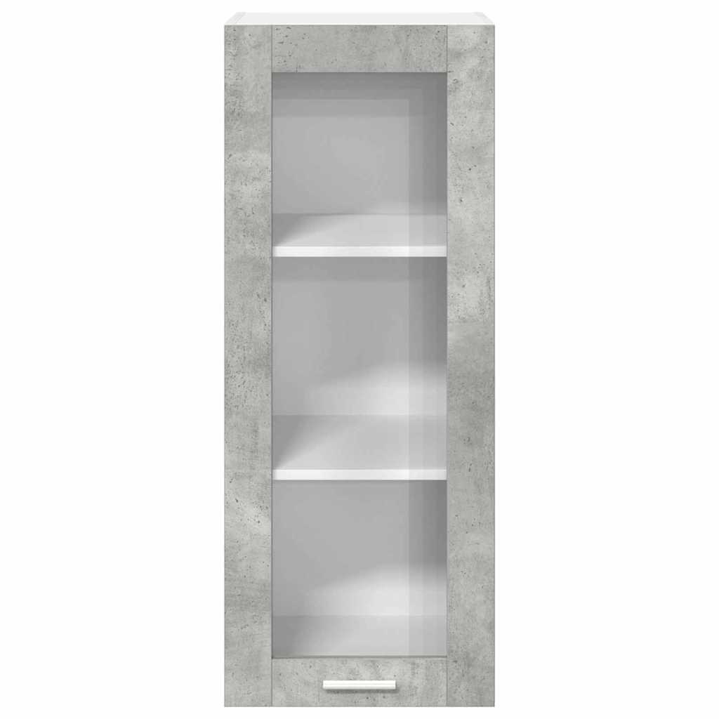 Hängeschrank mit Tür Beton Grau 40 x 31 x 100 cm Holzwerkstoff