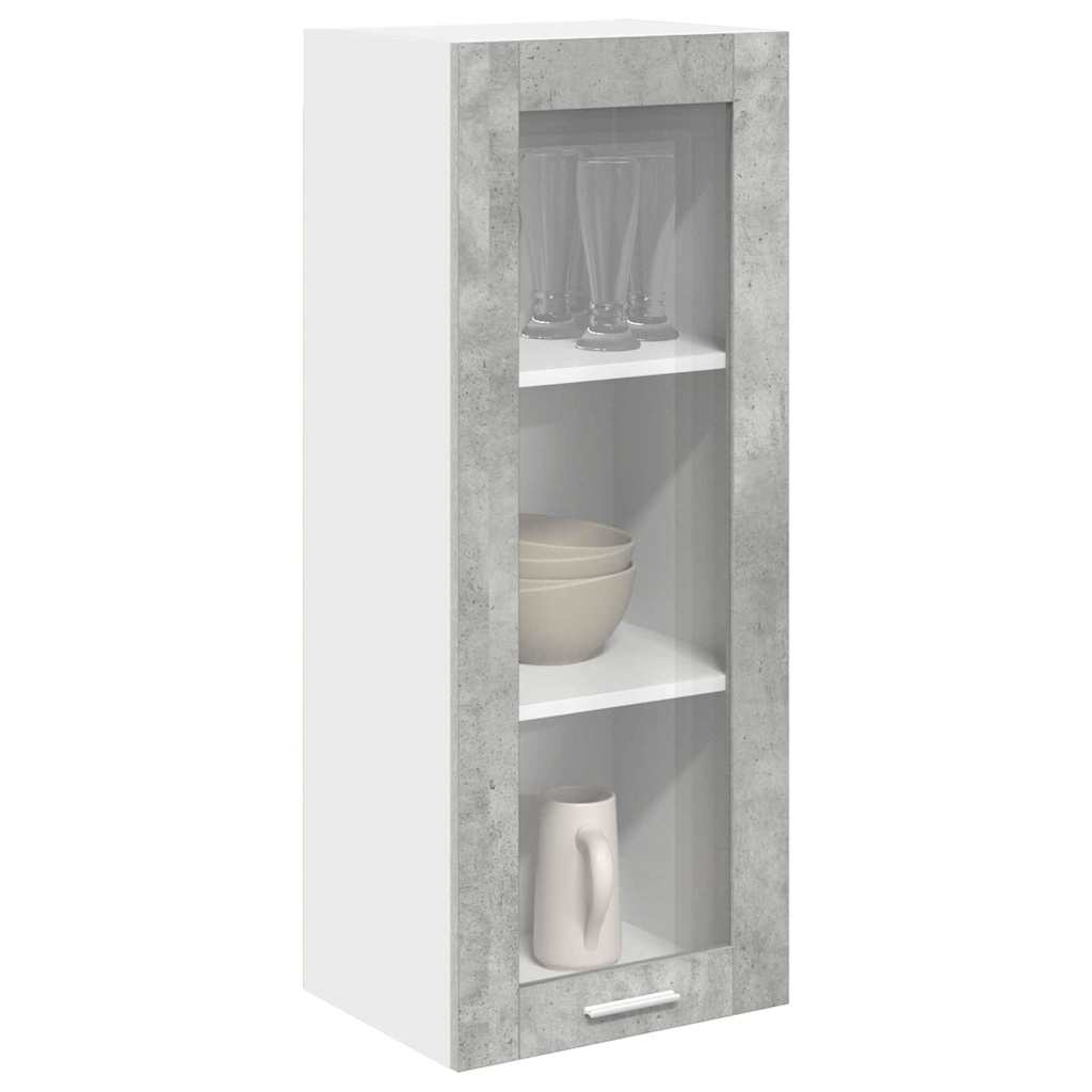 Hängeschrank mit Tür Beton Grau 40 x 31 x 100 cm Holzwerkstoff