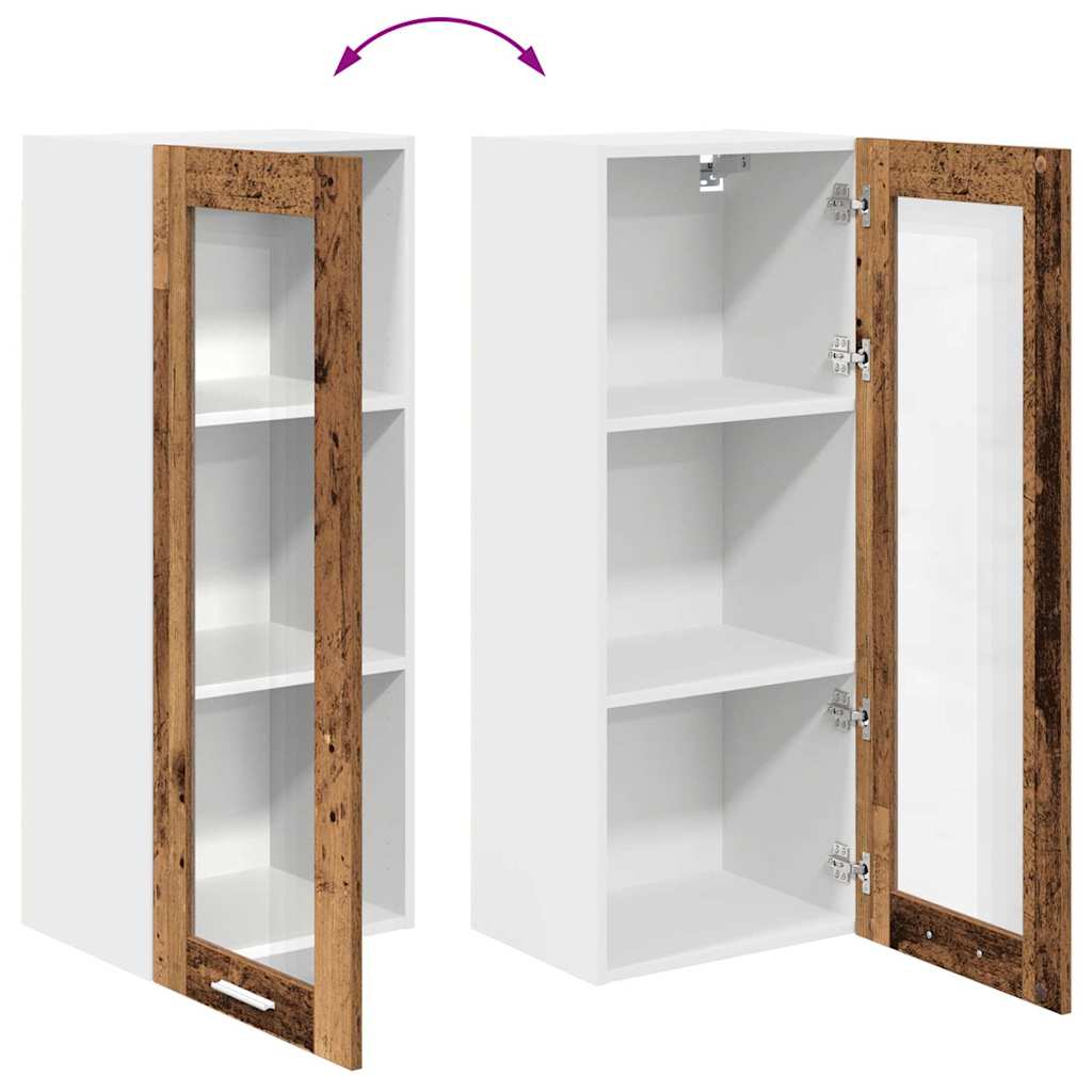 Hängeschrank mit Tür Altholz 40 x 31 x 100 cm Holzwerkstoff