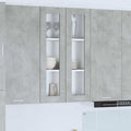 Hängeschrank mit Tür Beton Grau 60 x 31 x 100 cm Holzwerkstoff
