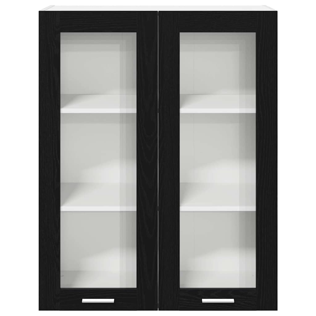 Hängeschrank mit Speicher Schwarz Eichen-Optik 80 x 31 x 100 cm