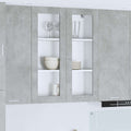 Hängeschrank mit Tür Beton Grau 80 x 31 x 100 cm Holzwerkstoff