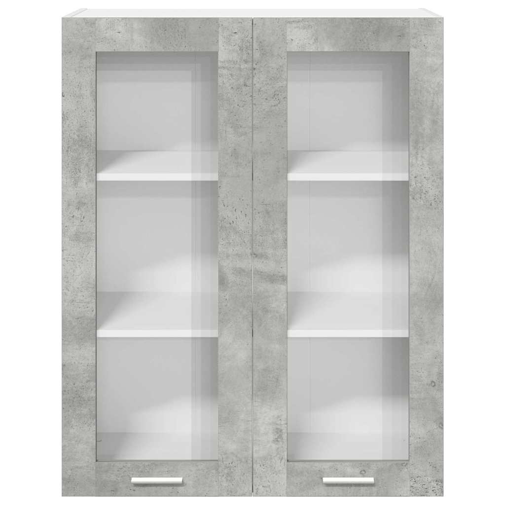 Hängeschrank mit Tür Beton Grau 80 x 31 x 100 cm Holzwerkstoff