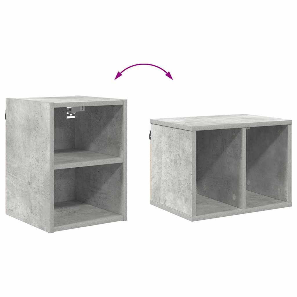 Hängeschrank Beton Grau 30 x 29,5 x 40 cm Holzwerkstoff