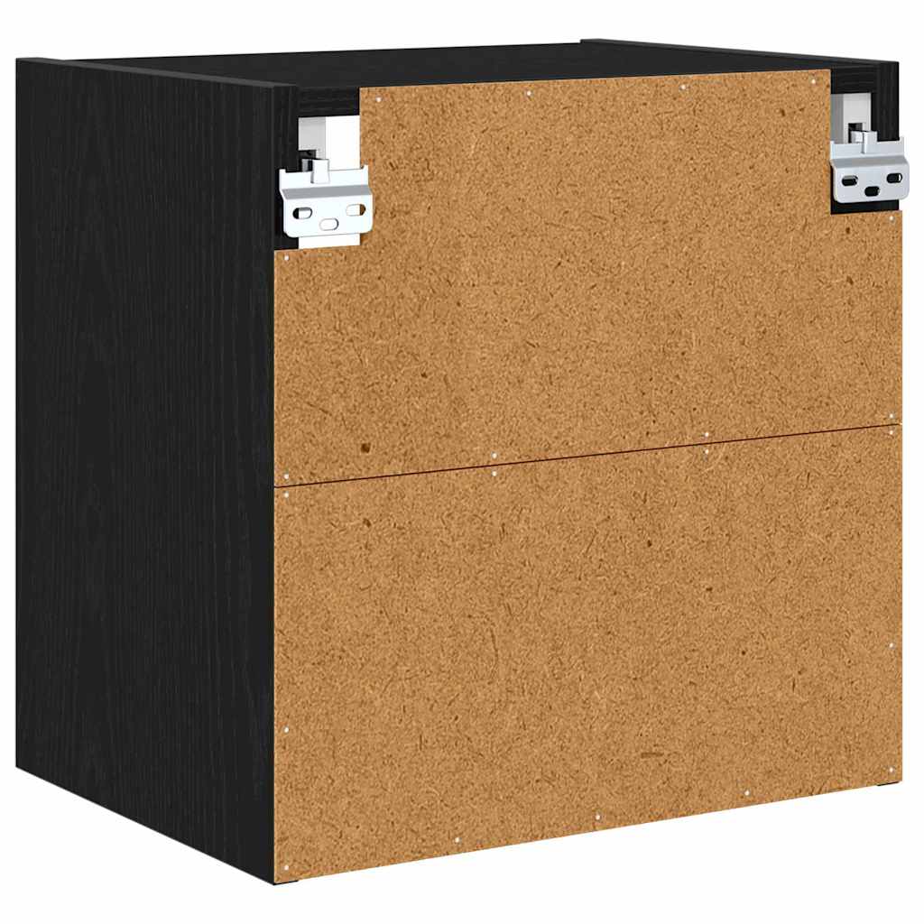 Hängeschrank Schwarz Eichen-Optik 40 x 29,5 x 40 cm